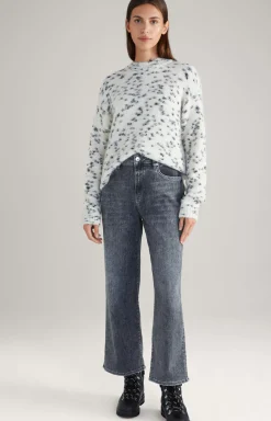 Outlet JOOP! Alpaca Blend Knitted Jumper in cream patterned