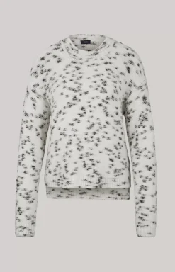 Outlet JOOP! Alpaca Blend Knitted Jumper in cream patterned