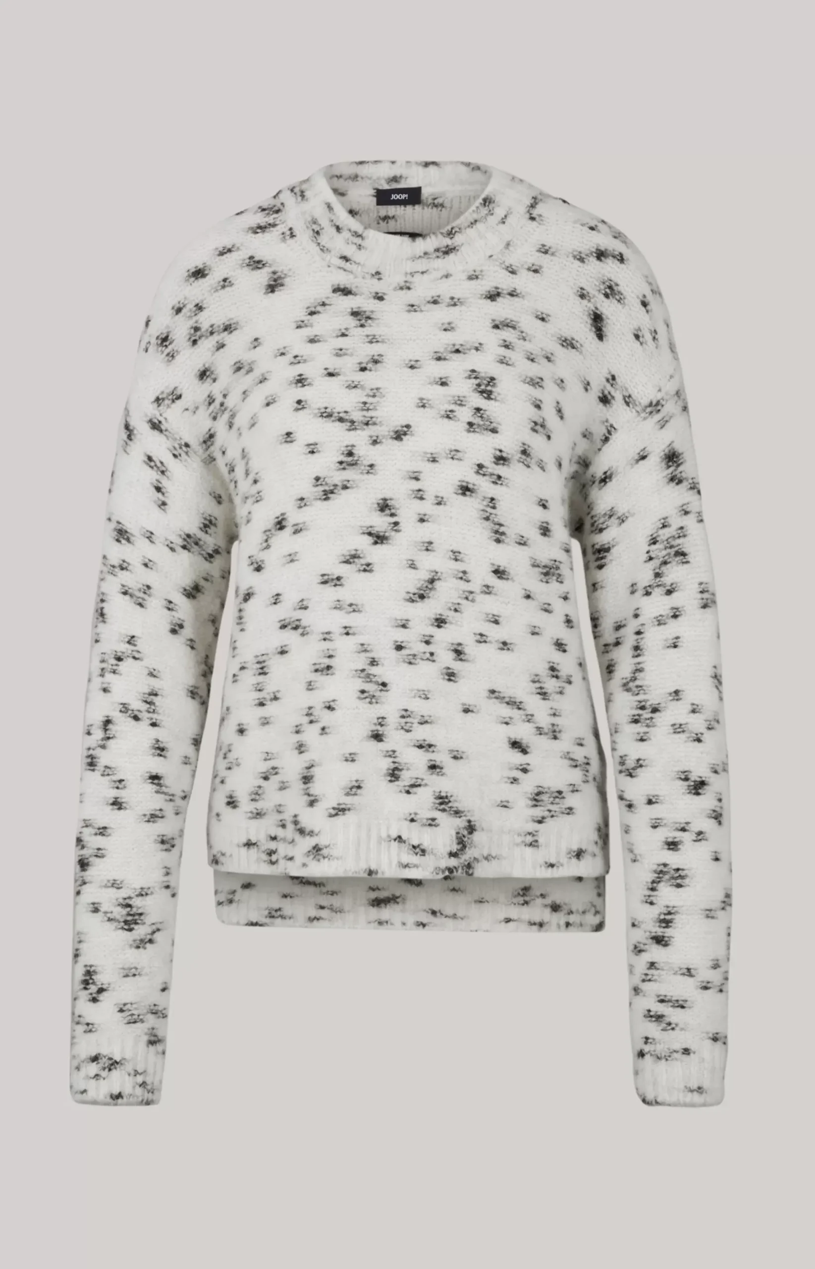 Outlet JOOP! Alpaca Blend Knitted Jumper in cream patterned