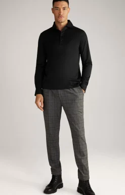 JOOP! Baldwin Long-sleeved Polo Shirt in black