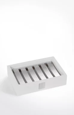 New JOOP! Bathline soap dish, white/silver plain light beige