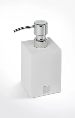 JOOP! Bathline soap dispenser, white/silver plain light beige