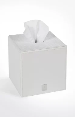 Best JOOP! Bathline tissue dispenser, white herringbone light beige