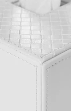 Best JOOP! Bathline tissue dispenser, white herringbone light beige