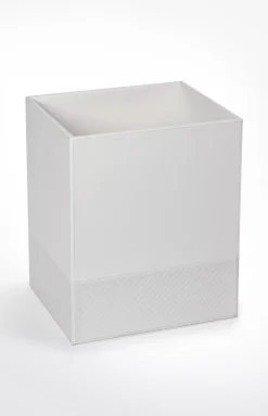 New JOOP! Bathline waste basket, white herringbone light beige