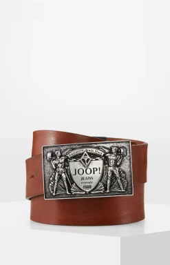 JOOP! Belt in cognac stripe navy 1
