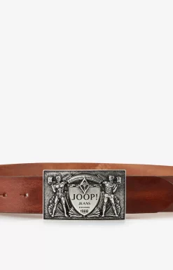 JOOP! Belt in cognac stripe navy 1