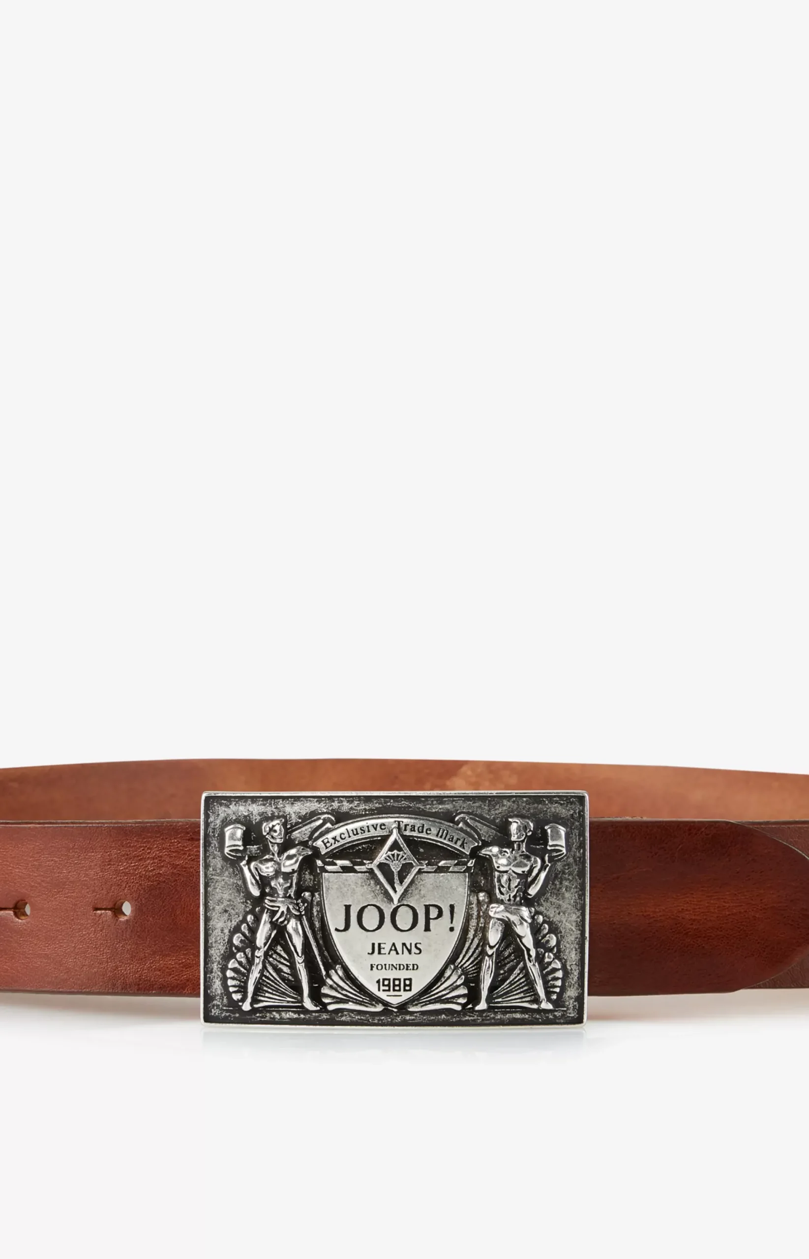 JOOP! Belt in cognac stripe navy 1