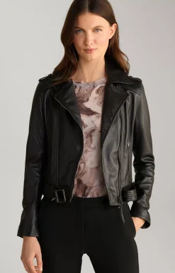 Best JOOP! Biker Leather Jacket in black
