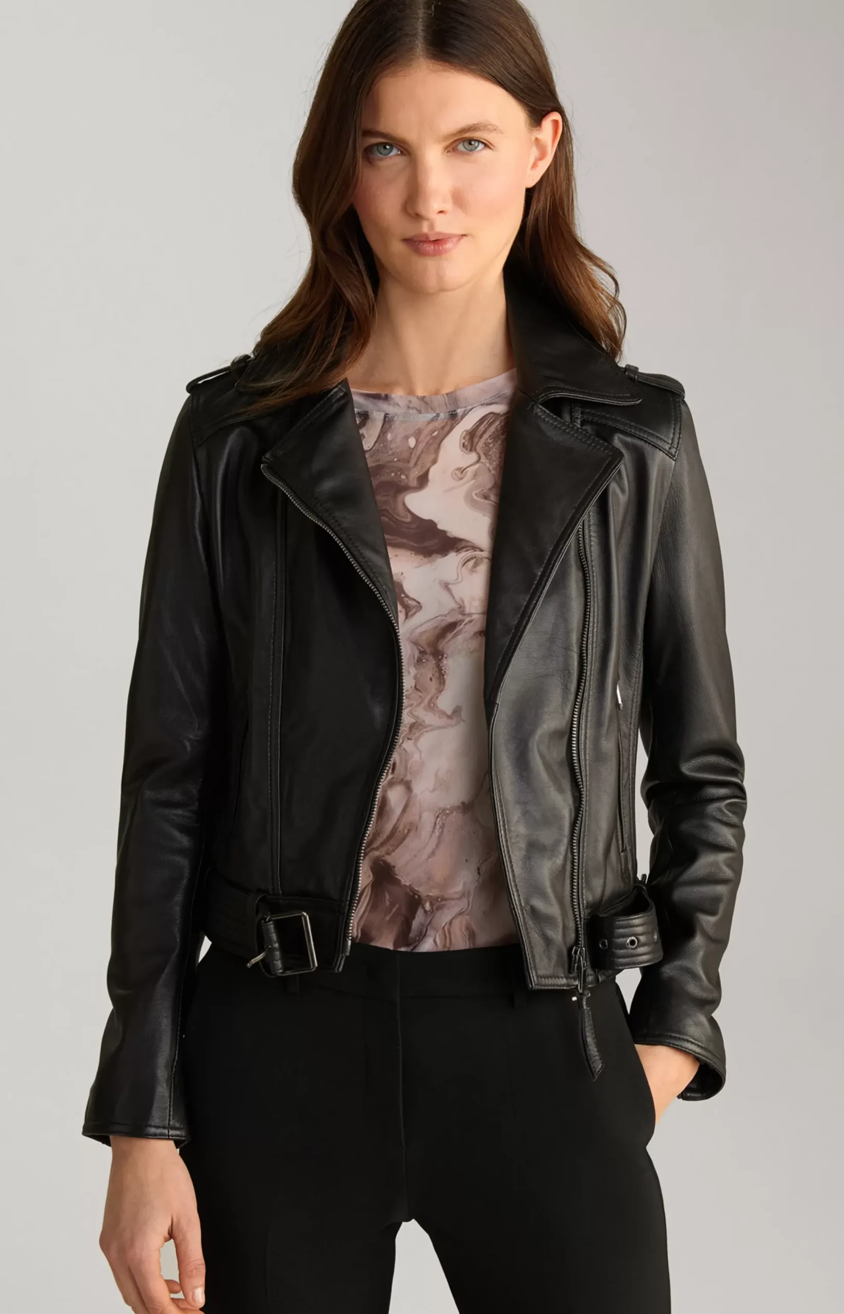 Best JOOP! Biker Leather Jacket in black