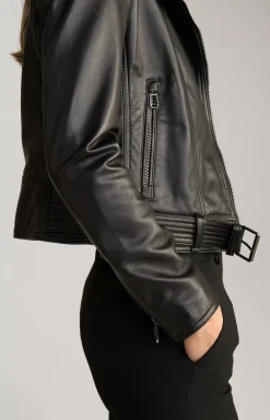 Best JOOP! Biker Leather Jacket in black