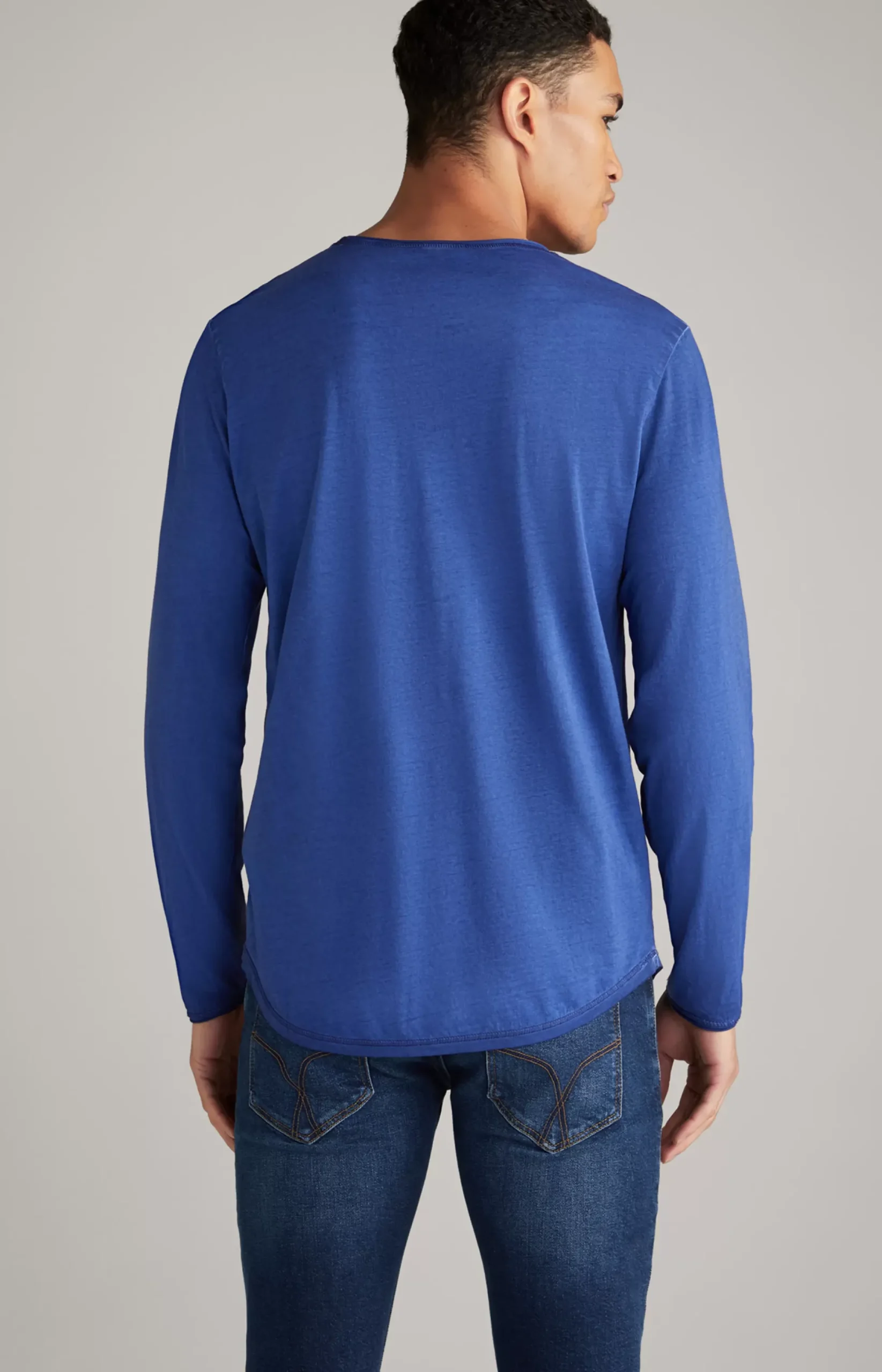 Online JOOP! Carlos Long Sleeved Top in Royal Blue Melange royal blue mélange