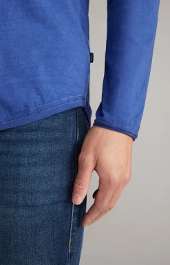 Online JOOP! Carlos Long Sleeved Top in Royal Blue Melange royal blue mélange