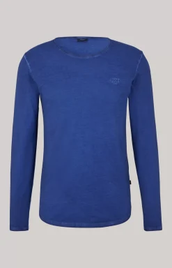 Online JOOP! Carlos Long Sleeved Top in Royal Blue Melange royal blue mélange