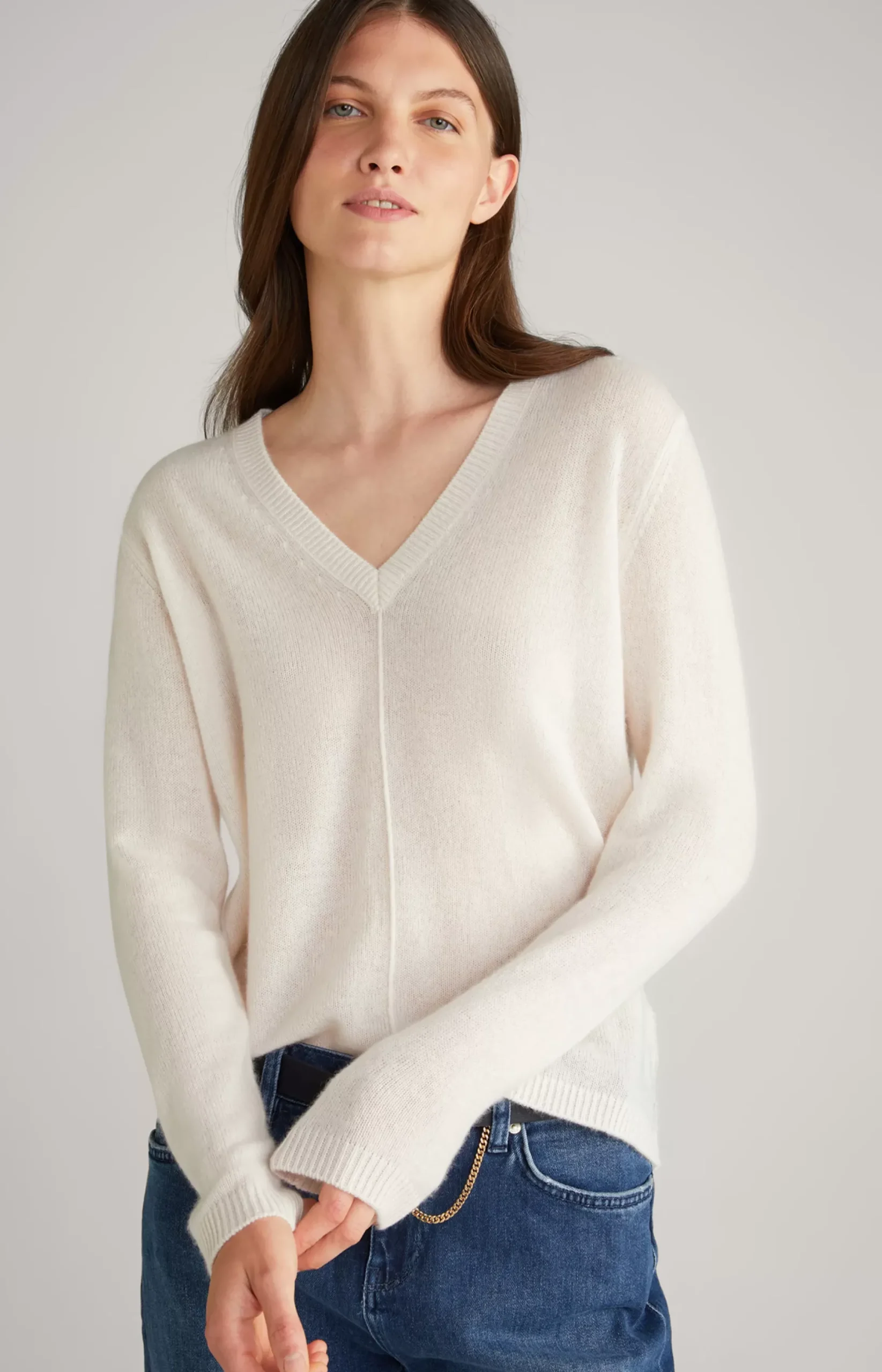 New JOOP! Cashmere Knitted Pullover in cream