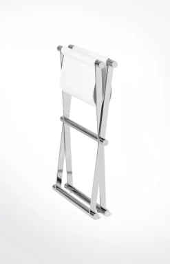 Clearance JOOP! Chromeline bathroom stool, white plain light beige