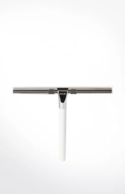 Outlet JOOP! Chromeline glass squeegee, silver/white plain light beige
