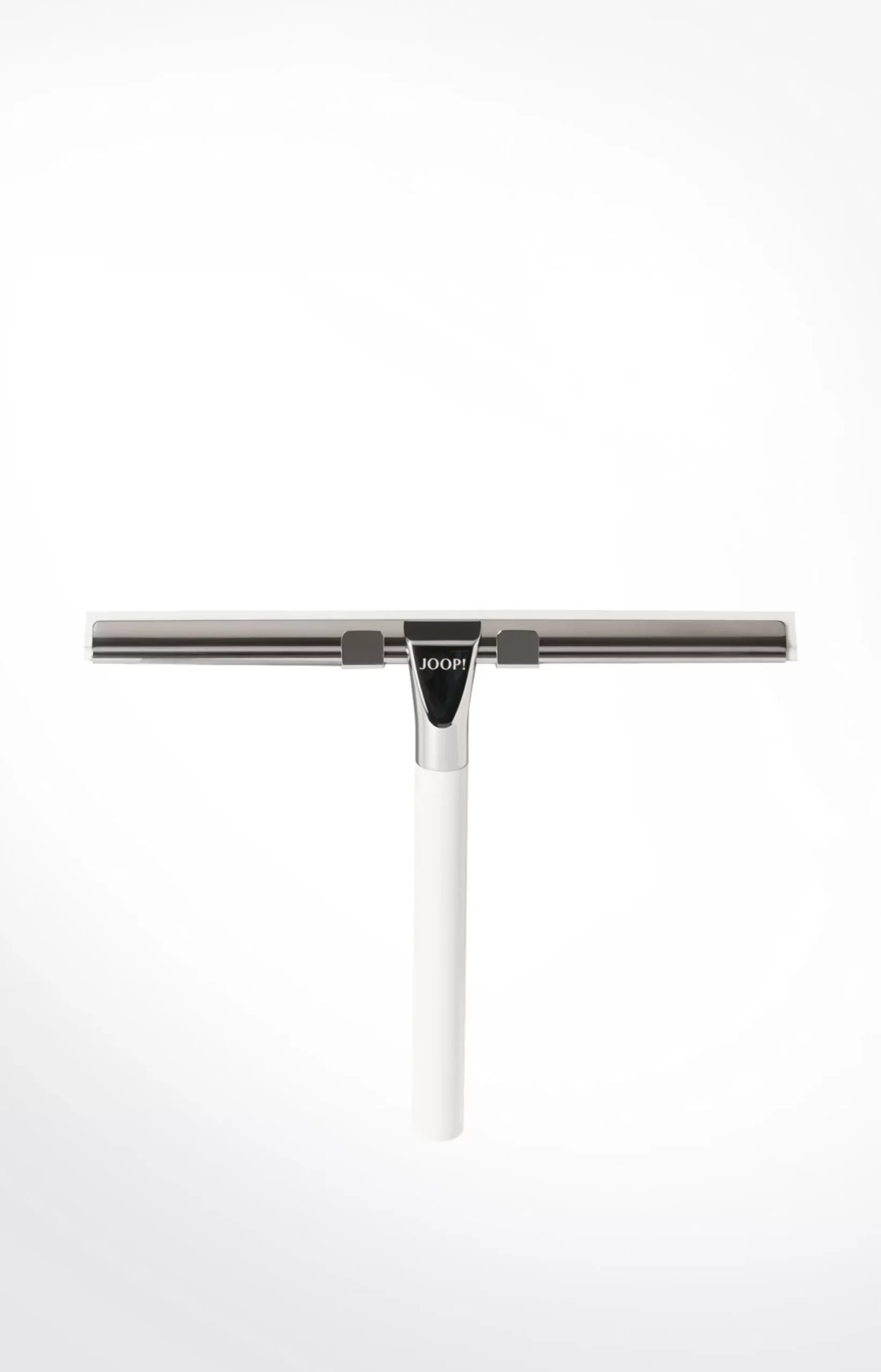Outlet JOOP! Chromeline glass squeegee, silver/white plain light beige