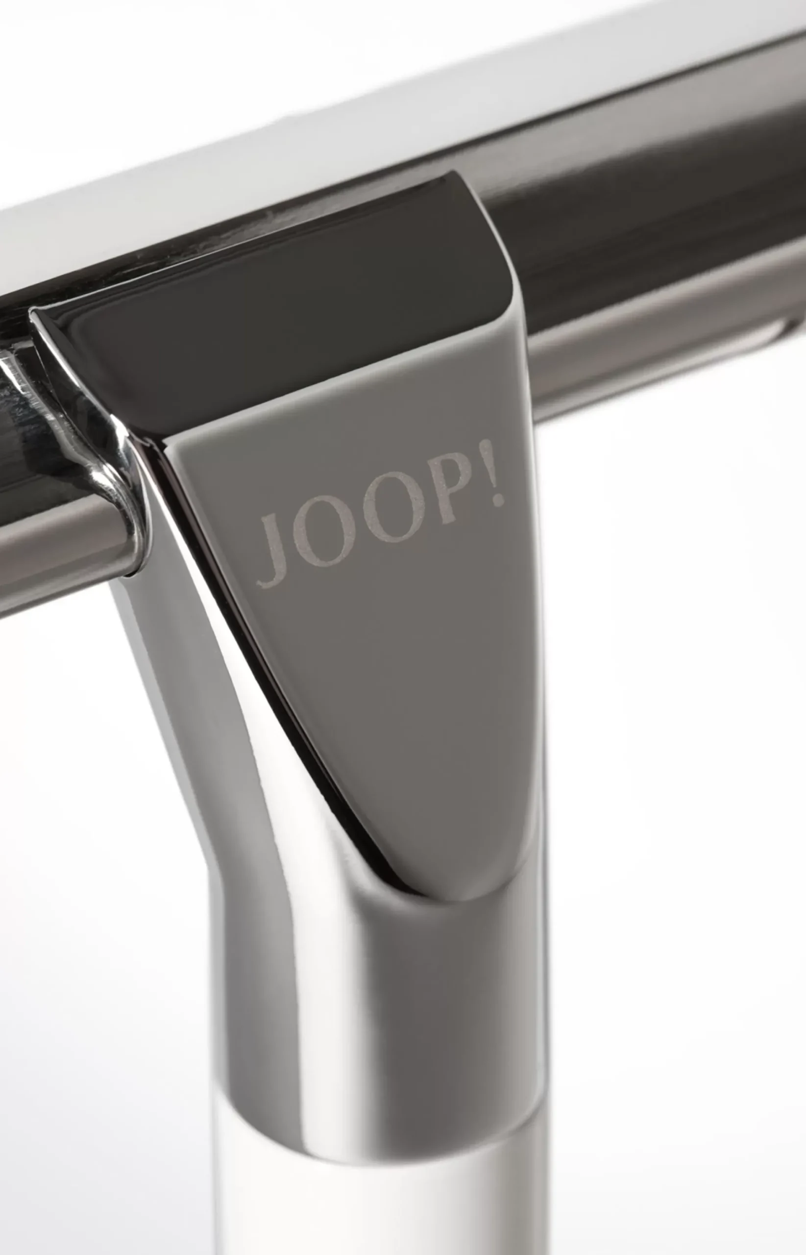 Outlet JOOP! Chromeline glass squeegee, silver/white plain light beige