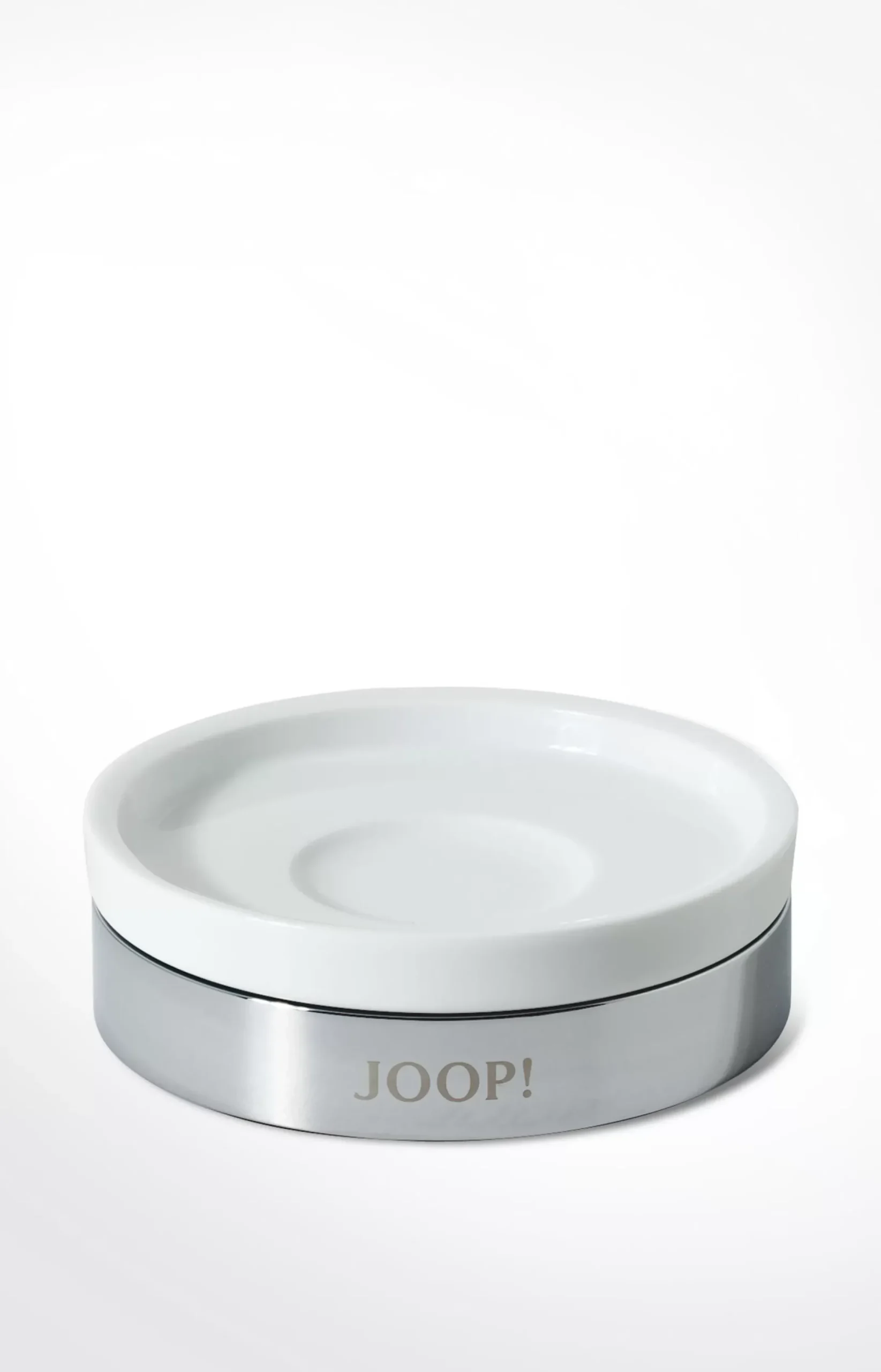 Sale JOOP! Chromeline soap dish, silver/white plain light grey 1