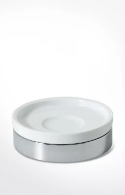 Sale JOOP! Chromeline soap dish, silver/white plain light grey 1