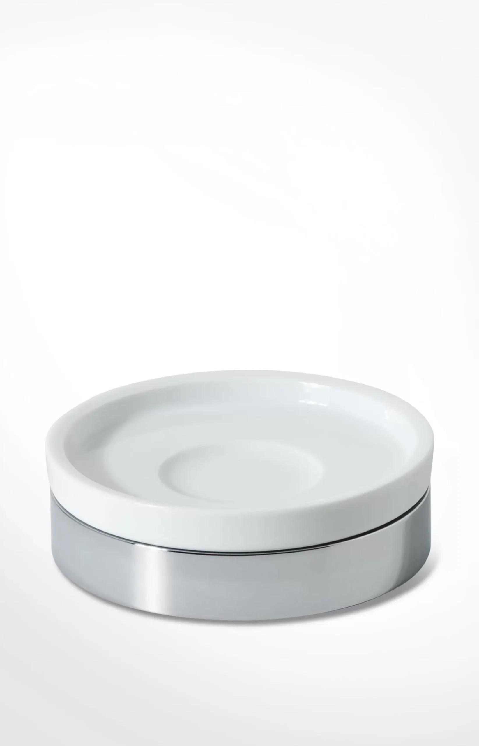 Sale JOOP! Chromeline soap dish, silver/white plain light grey 1