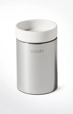 Sale JOOP! Chromeline toothbrush holder, silver/white plain light grey 1