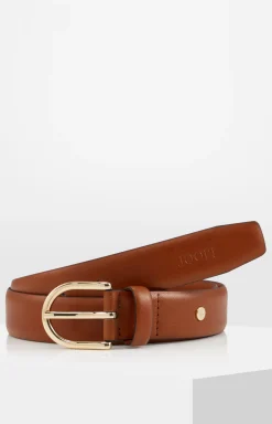 Best JOOP! Classic Leather Belt in Cognac stripe navy 1