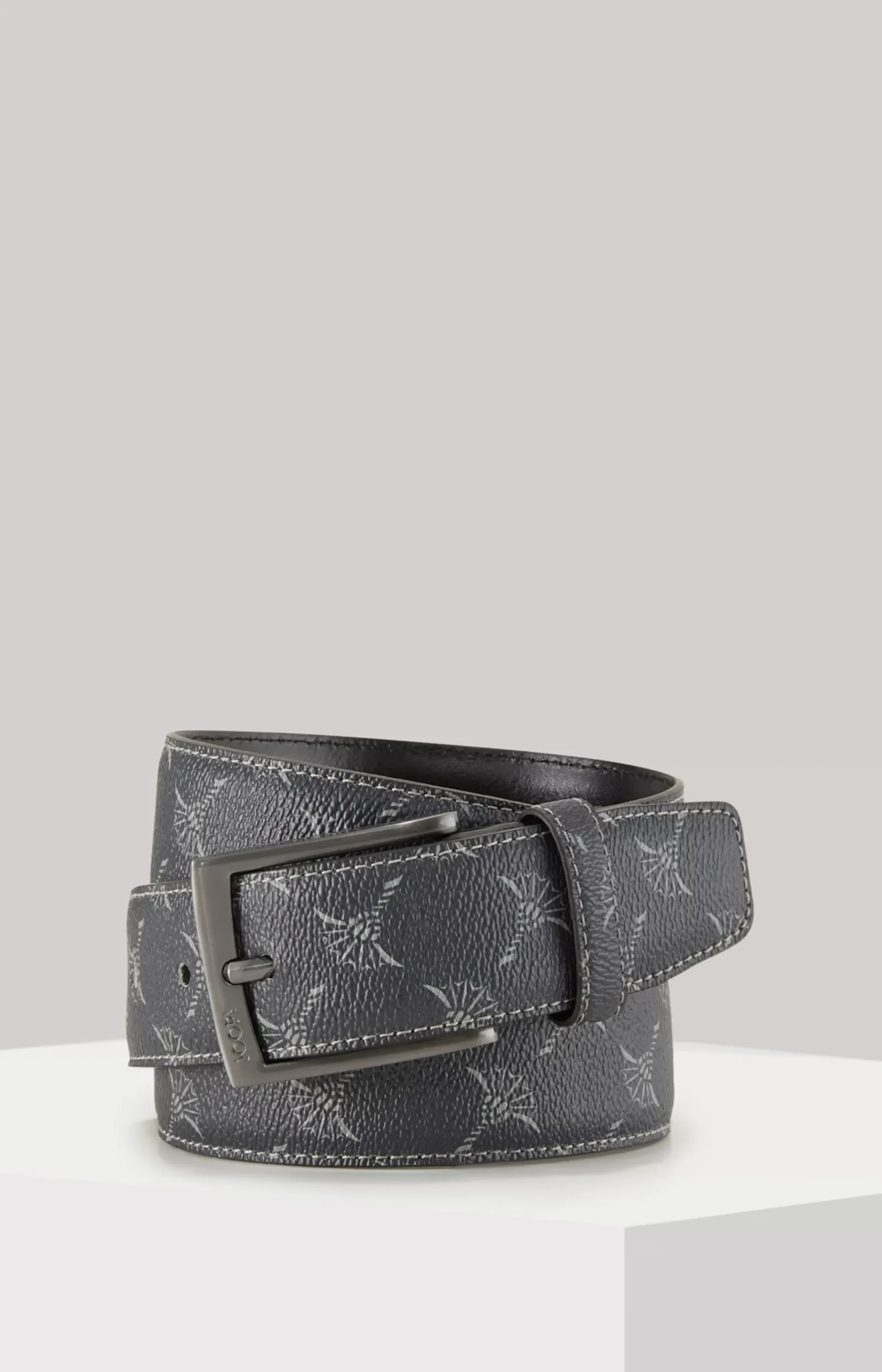 JOOP! Cornflower Belt in an Anthracite Pattern anthracite patterned