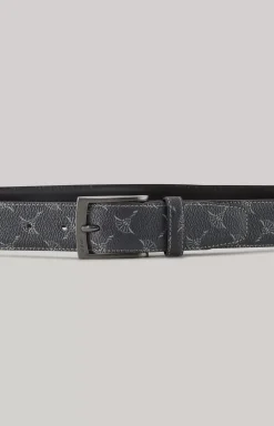 JOOP! Cornflower Belt in an Anthracite Pattern anthracite patterned