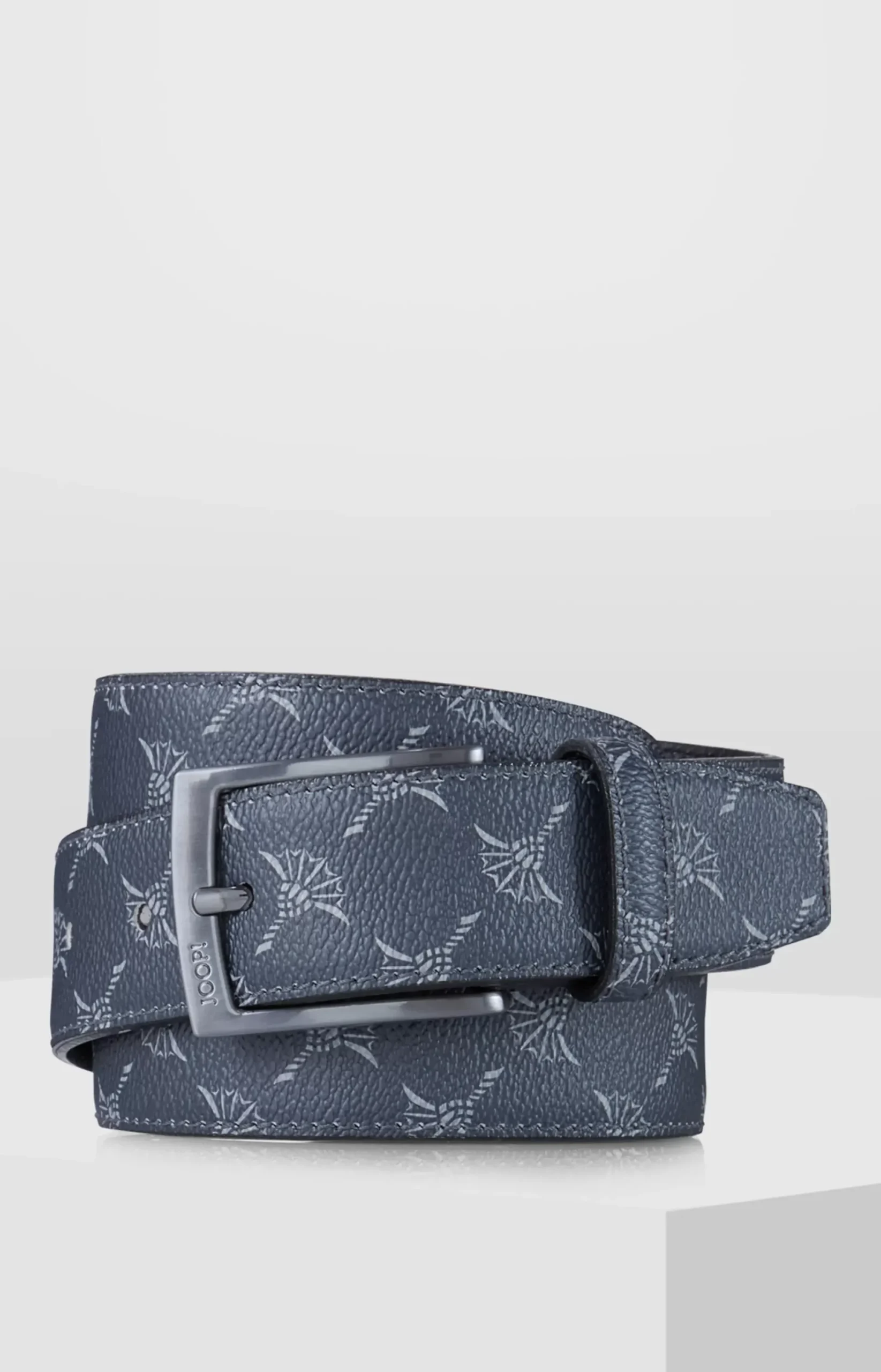 JOOP! Cornflower Belt in an Anthracite Pattern anthracite patterned