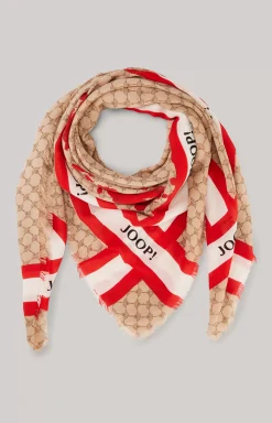 Sale JOOP! Cornflower Scarf in Beige/ red