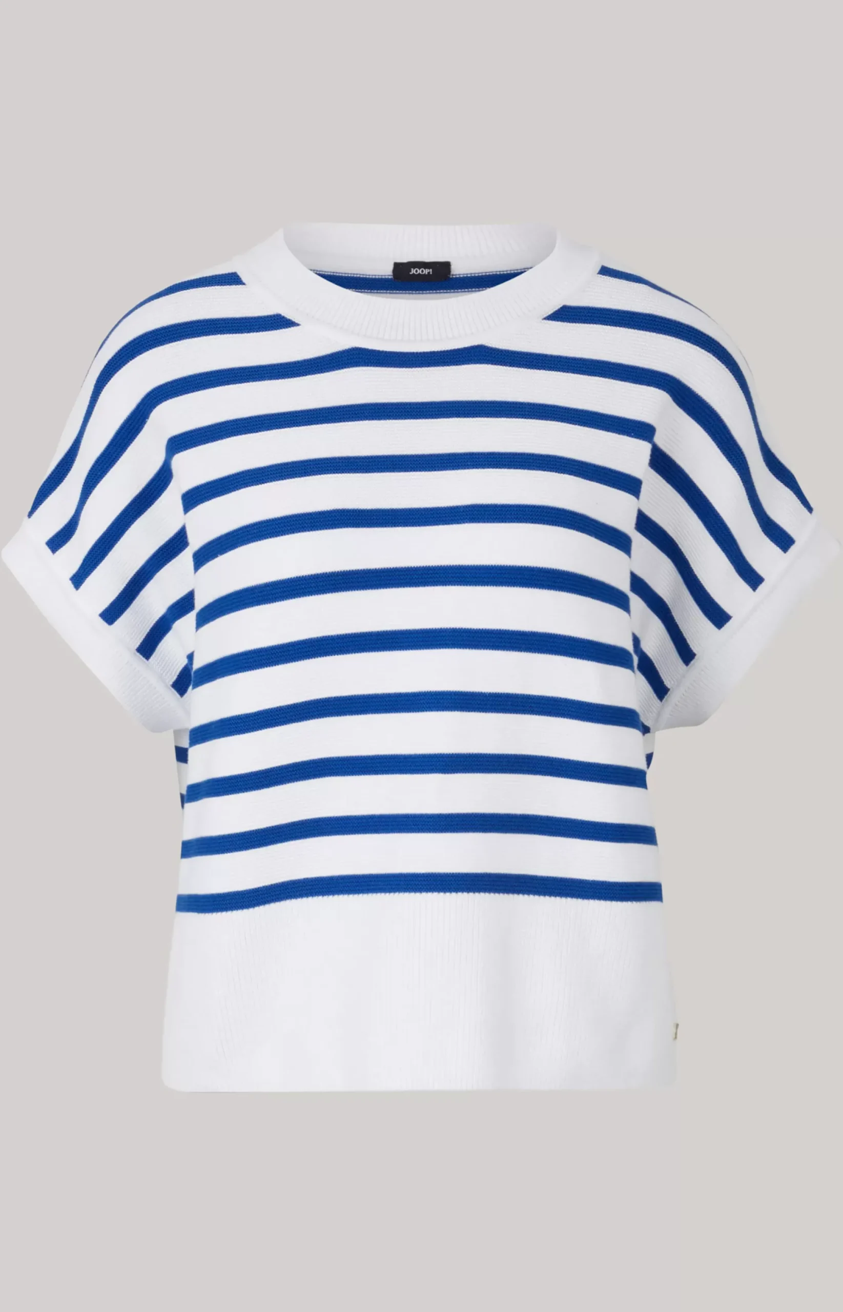 Discount JOOP! Cotton Knitted Jumper in Stripes blue/white