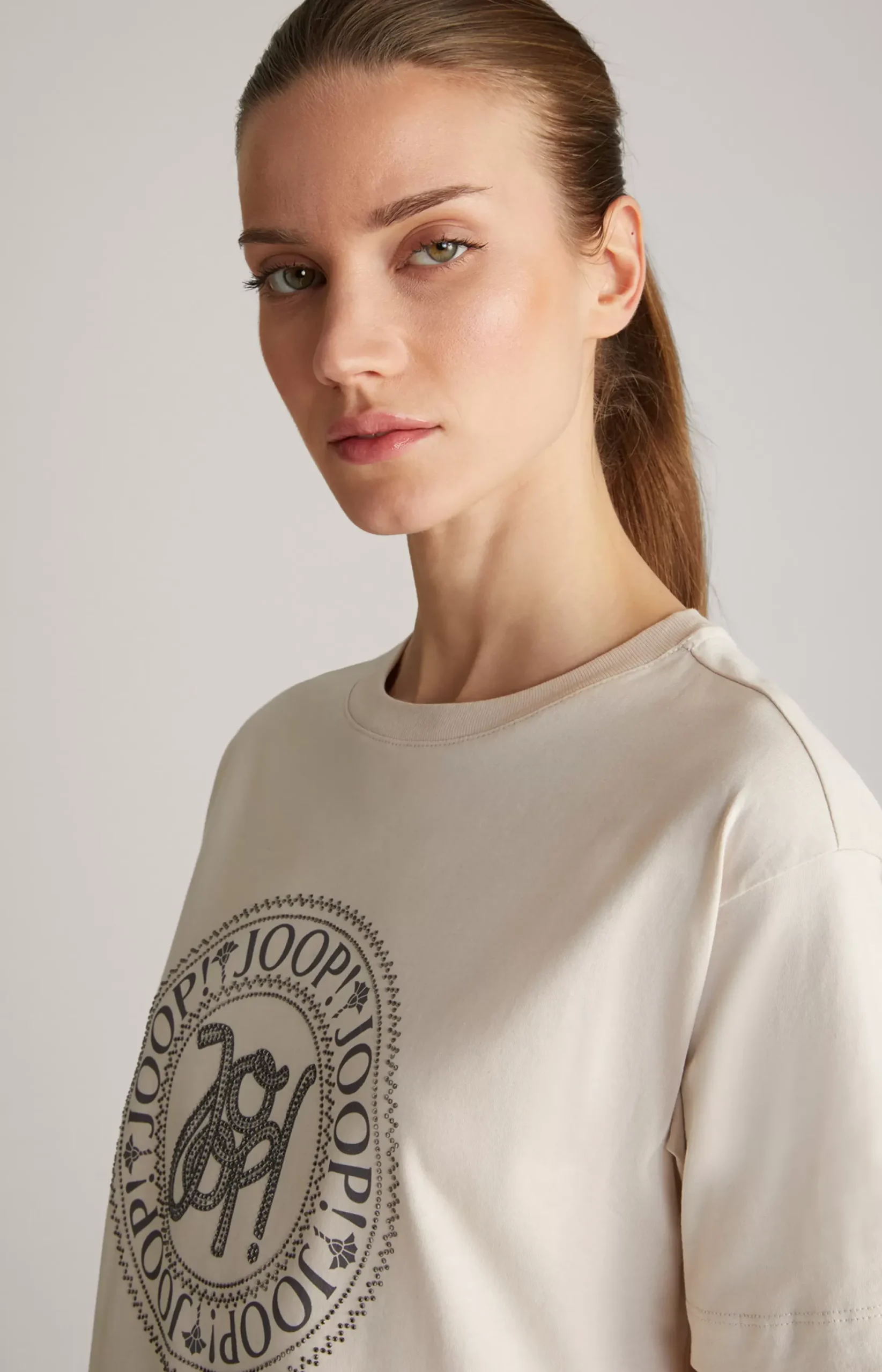 Clearance JOOP! Cotton T-shirt in beige