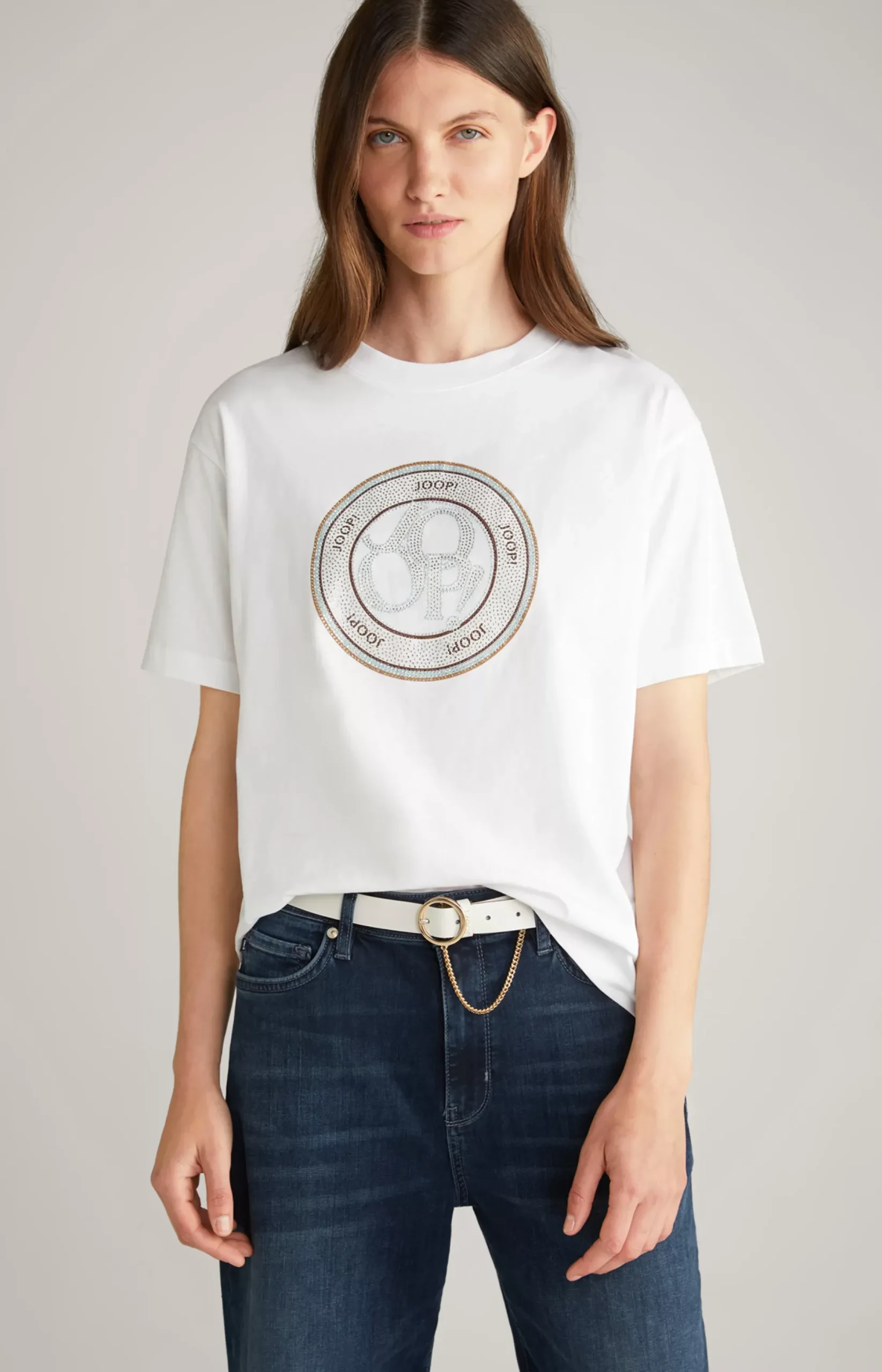 JOOP! Cotton T-Shirt in white