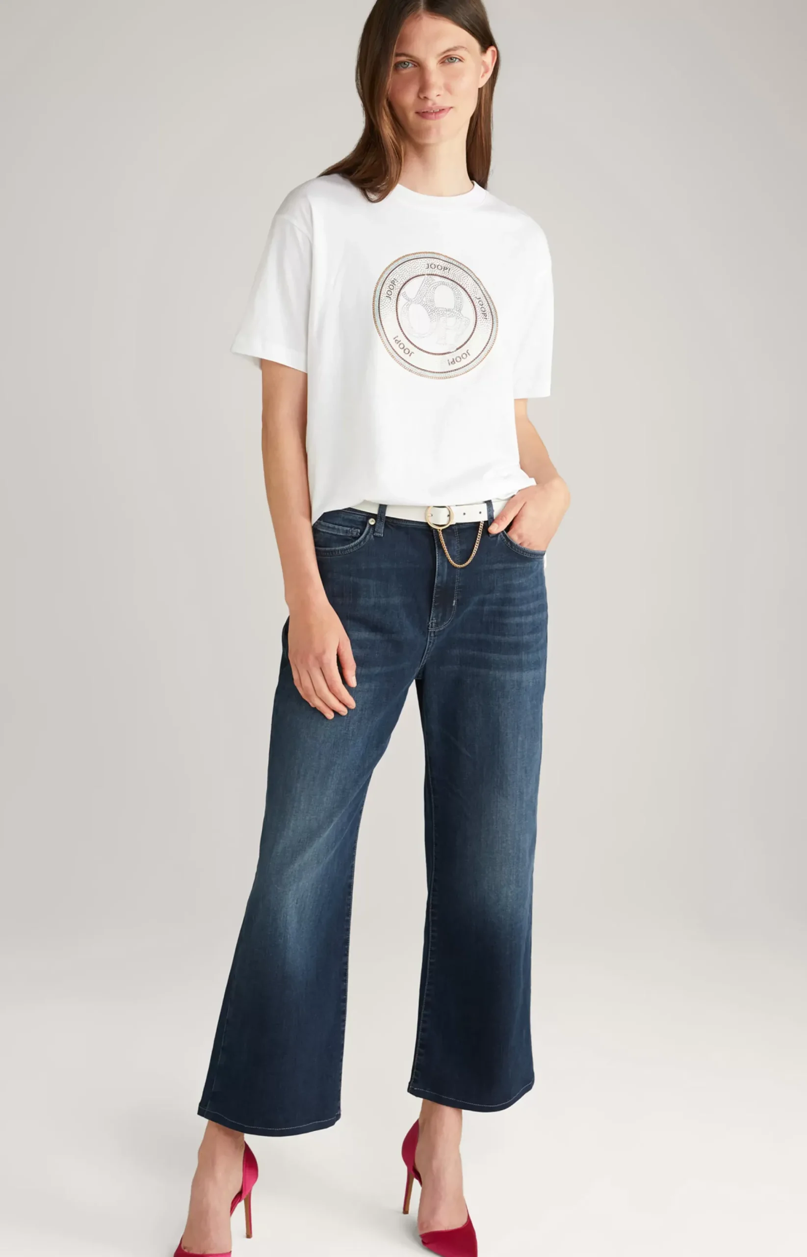 JOOP! Cotton T-Shirt in white