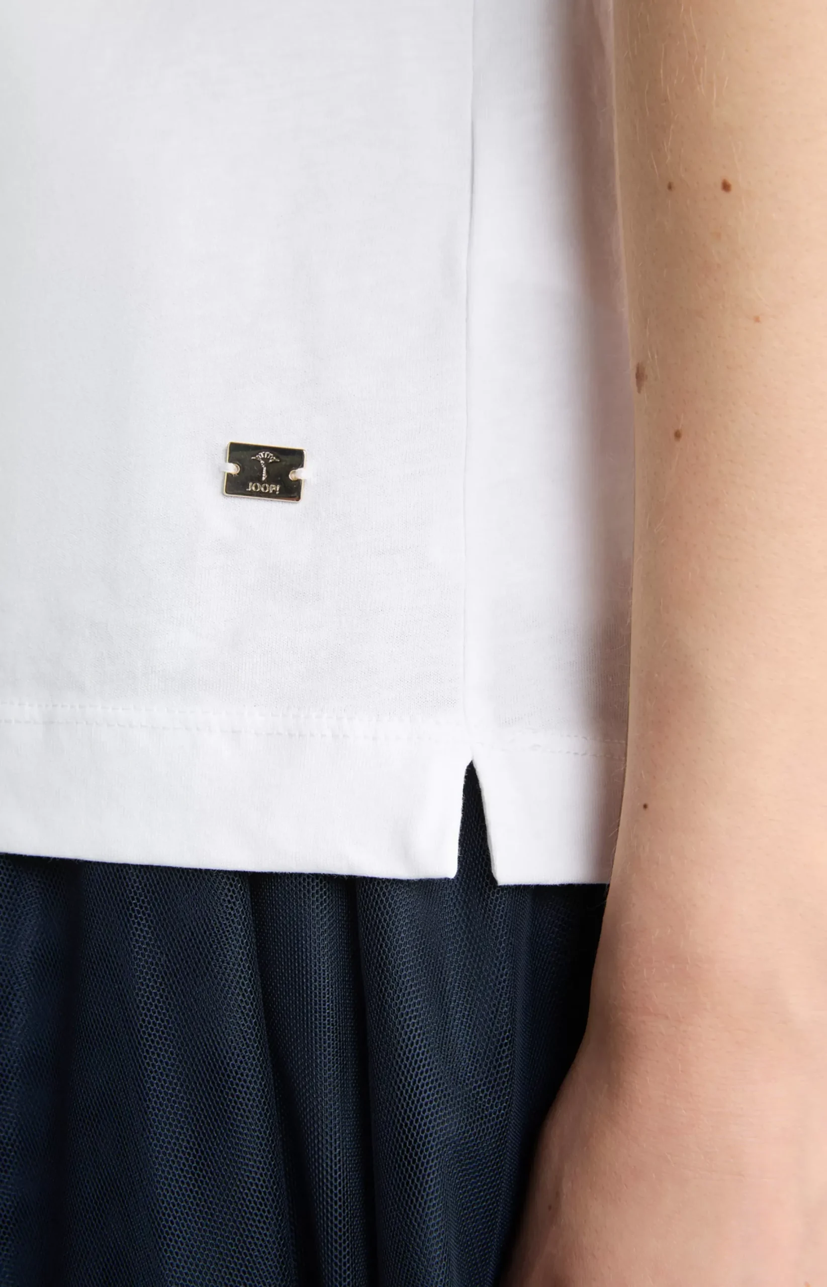 New JOOP! Cotton T-Shirt in white/blue
