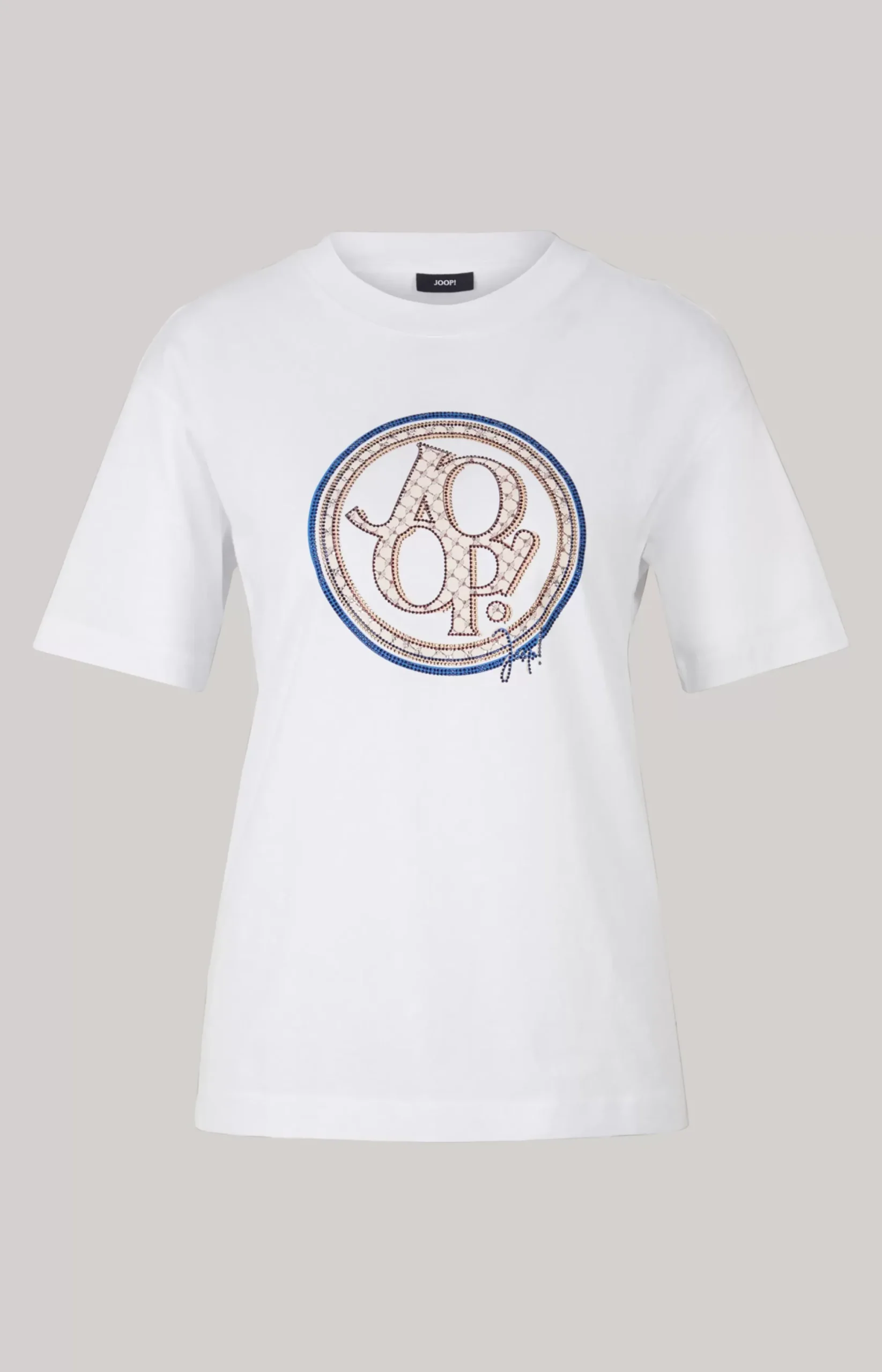 New JOOP! Cotton T-Shirt in white/blue