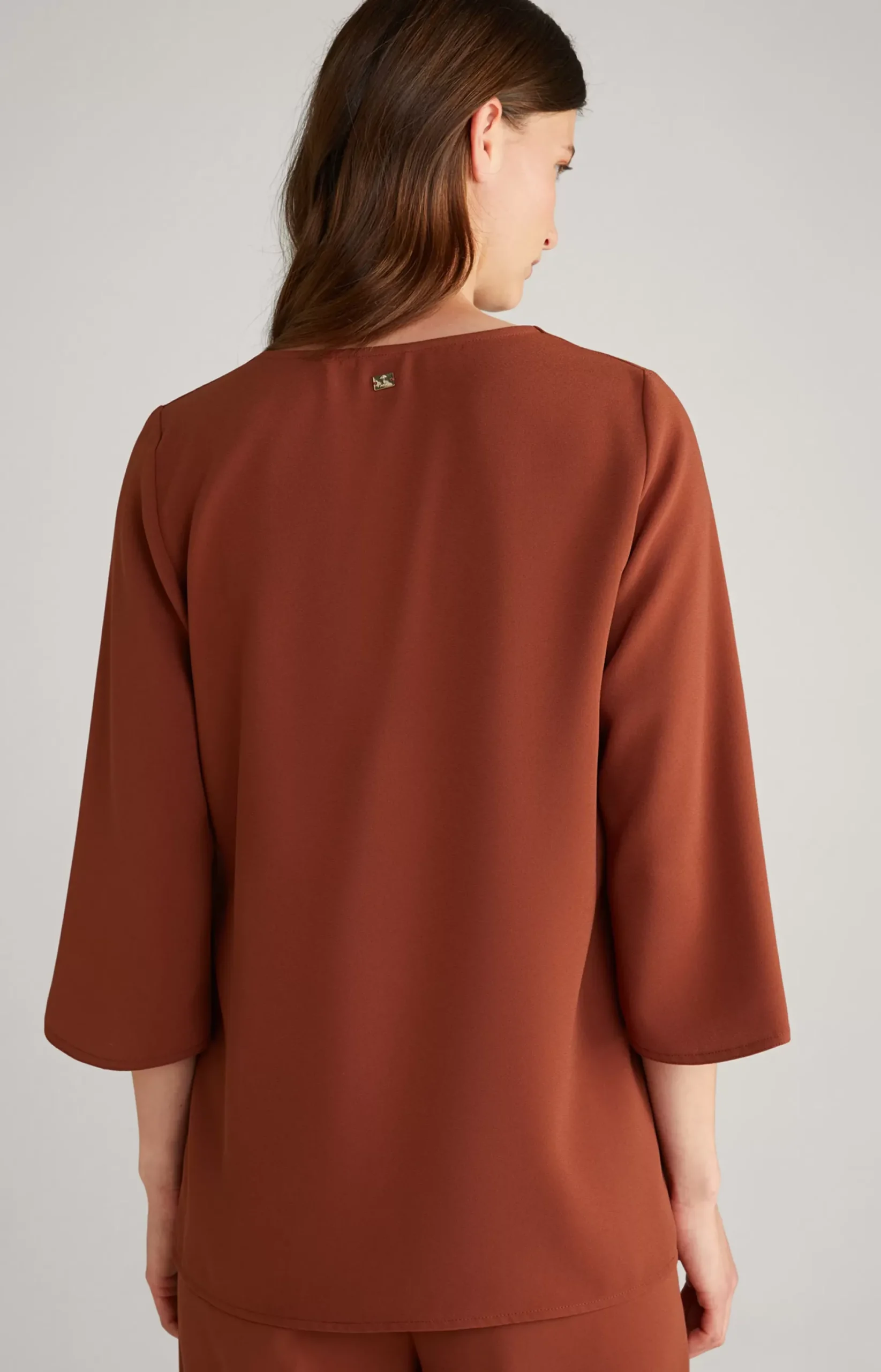Best JOOP! Crêpe Blouse in copper brown