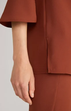 Best JOOP! Crêpe Blouse in copper brown