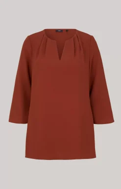 Best JOOP! Crêpe Blouse in copper brown