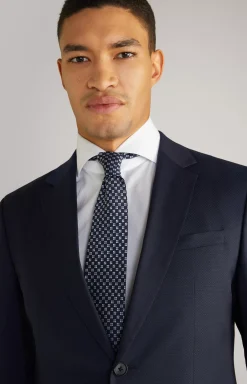 Outlet JOOP! Damon-Gun Virgin Wool Suit in Textured blue
