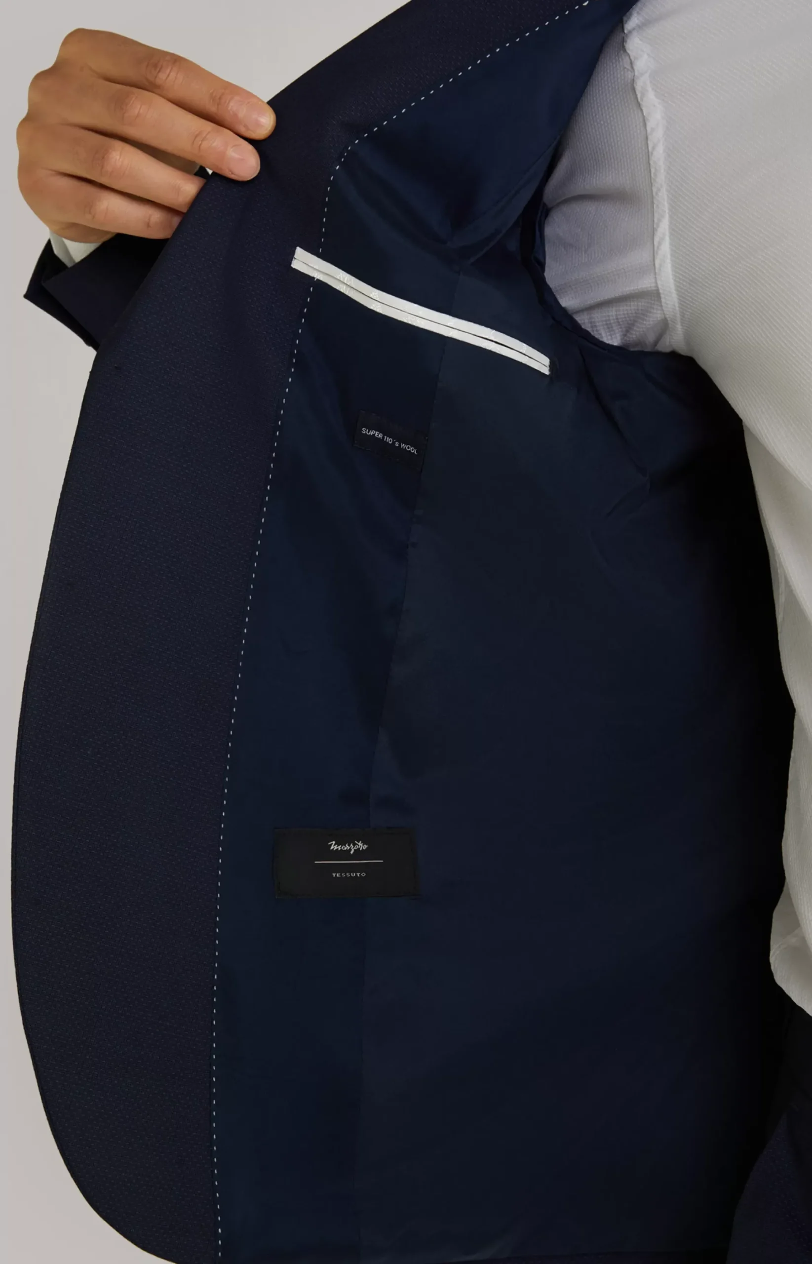 Outlet JOOP! Damon-Gun Virgin Wool Suit in Textured blue