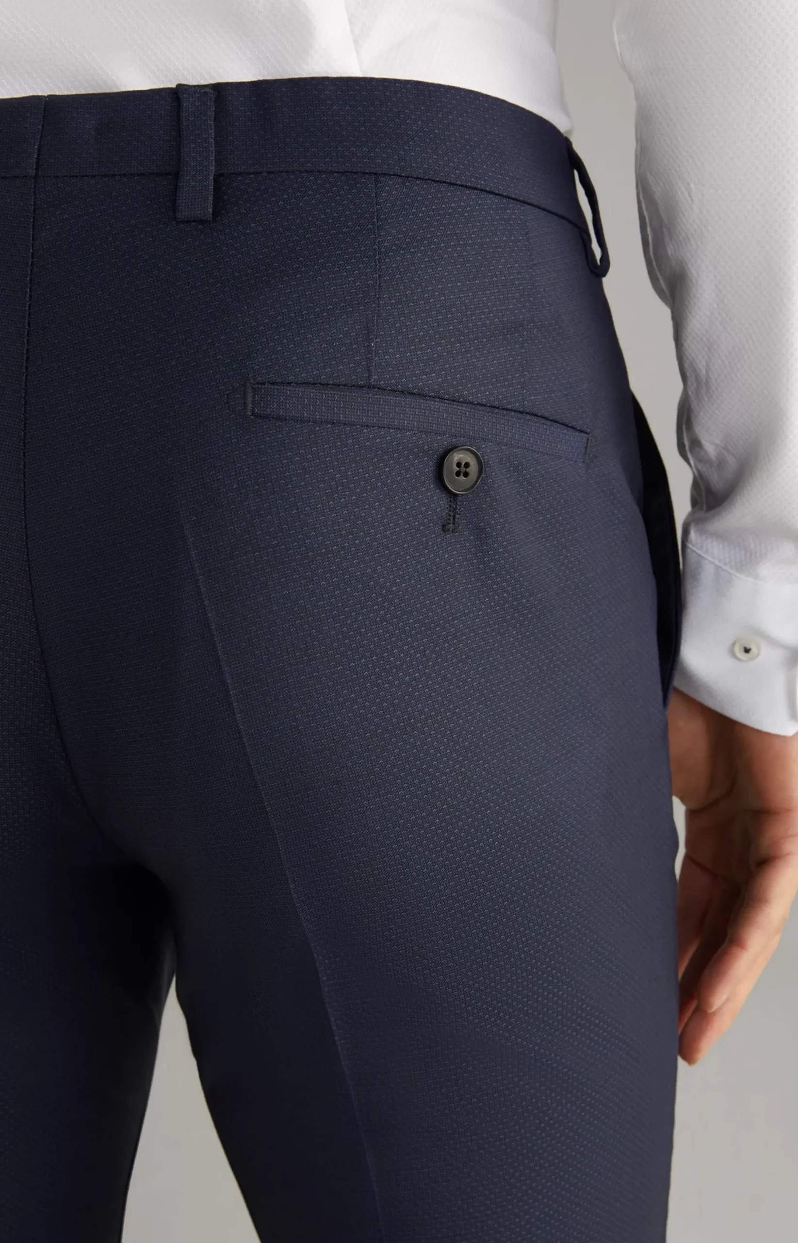 Outlet JOOP! Damon-Gun Virgin Wool Suit in Textured blue