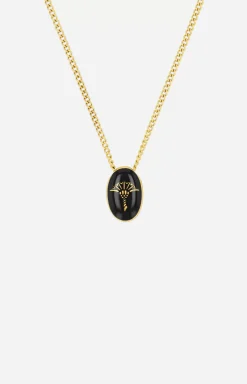 Sale JOOP! Enamel Black Necklace in /Black gold