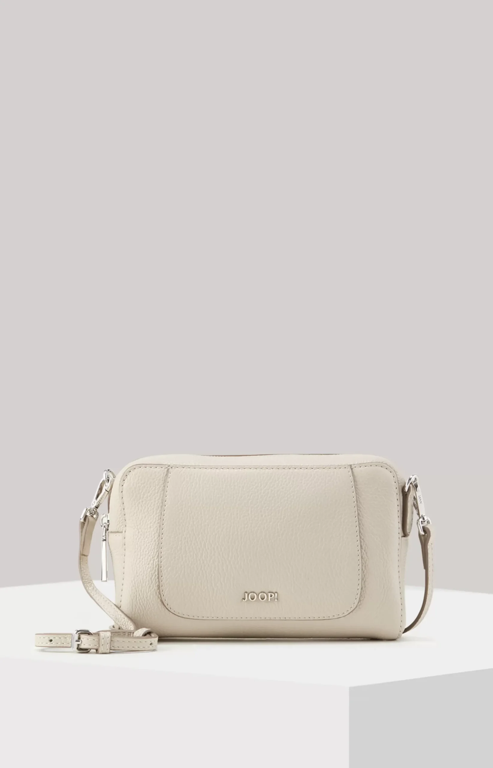 Clearance JOOP! Estate Casta Leather Shoulder Bag in light grey