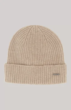 Hot JOOP! Fenol Knitted Hat in light brown
