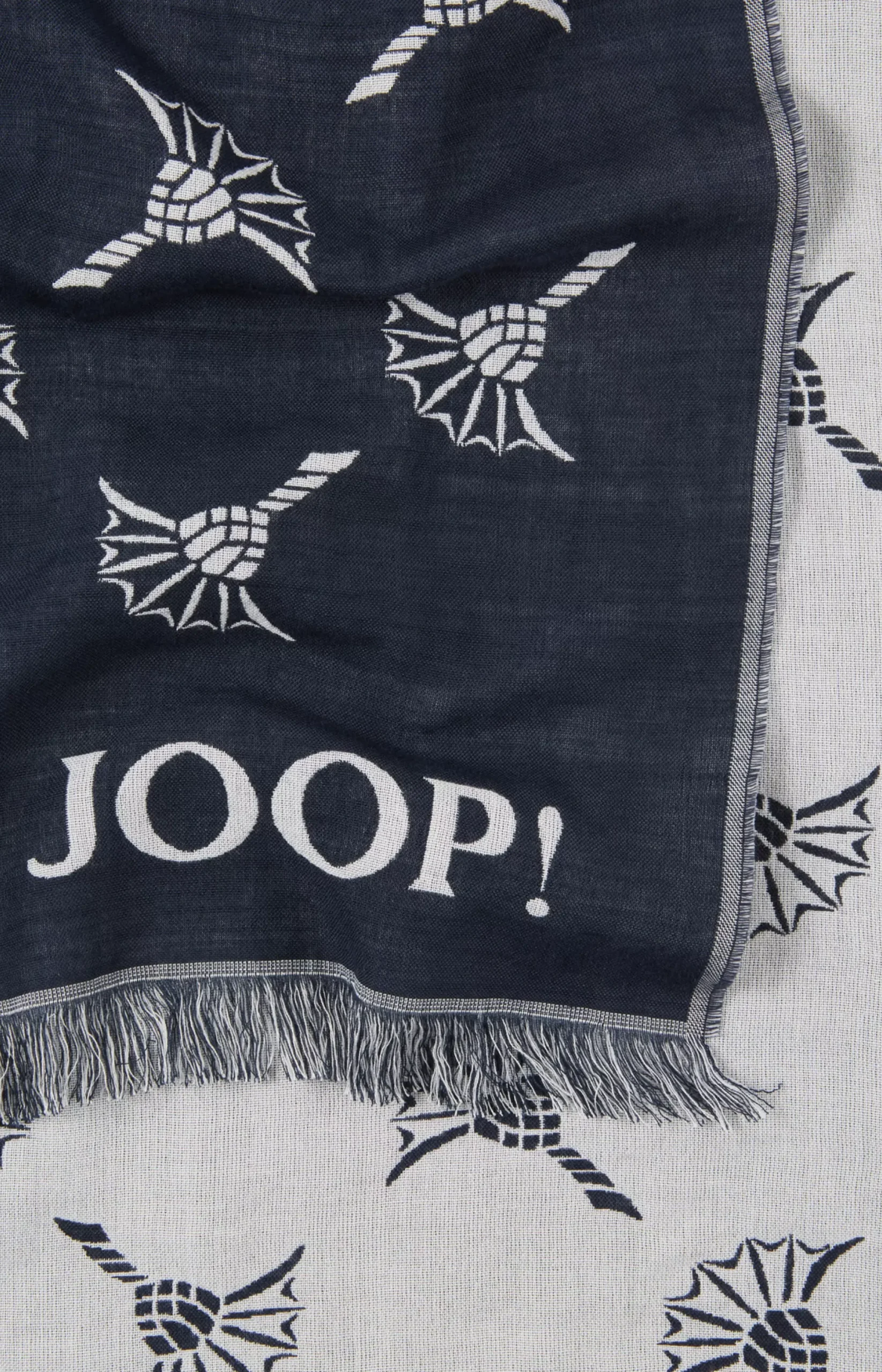 Online JOOP! Feris Scarf in dark blue/ecru