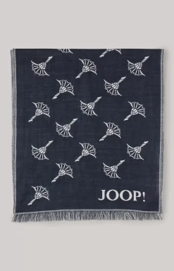 Online JOOP! Feris Scarf in dark blue/ecru