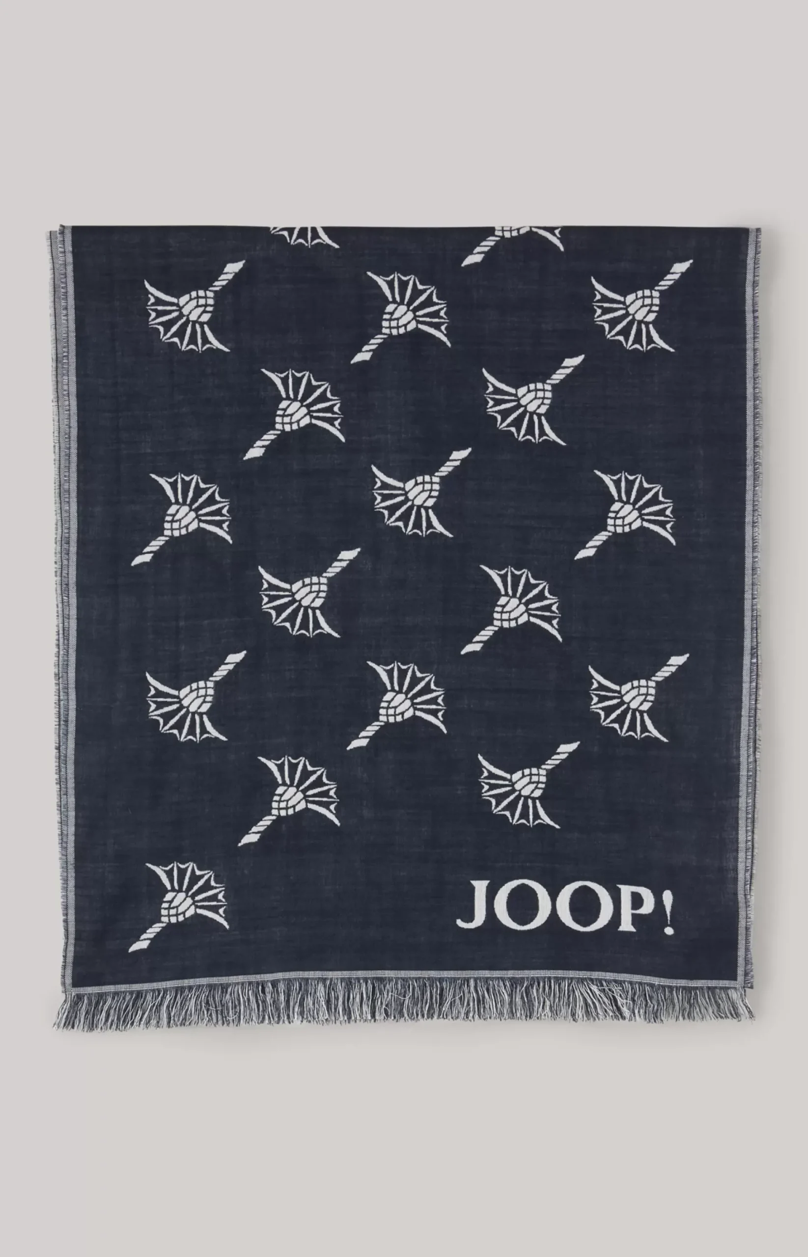 Online JOOP! Feris Scarf in dark blue/ecru